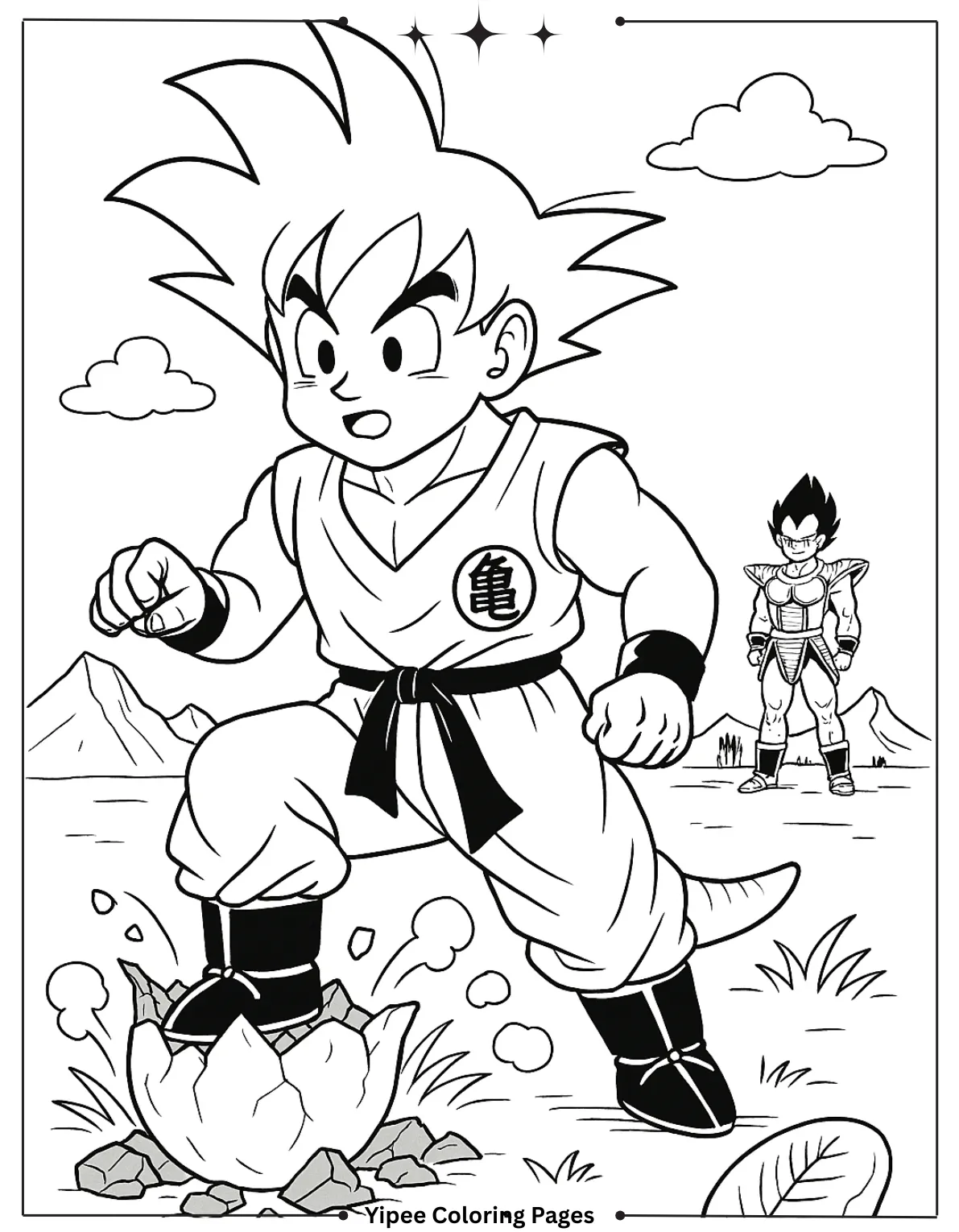 Goku Arrives on Earth to Fight Nappa and Vegeta