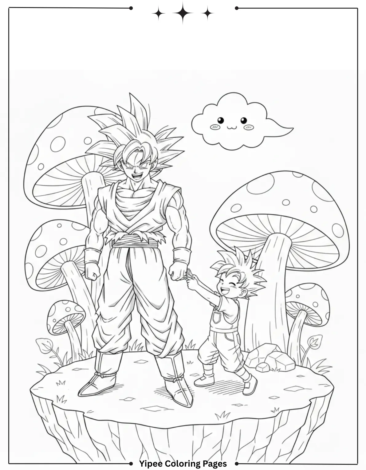Goku Playing with a boy