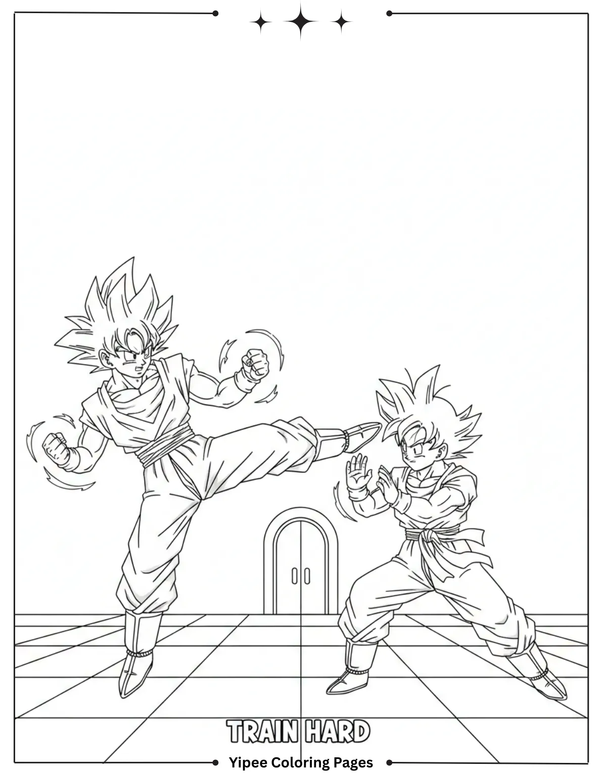 Goku and Gohan Train in the Hyperbolic Time Chamber
