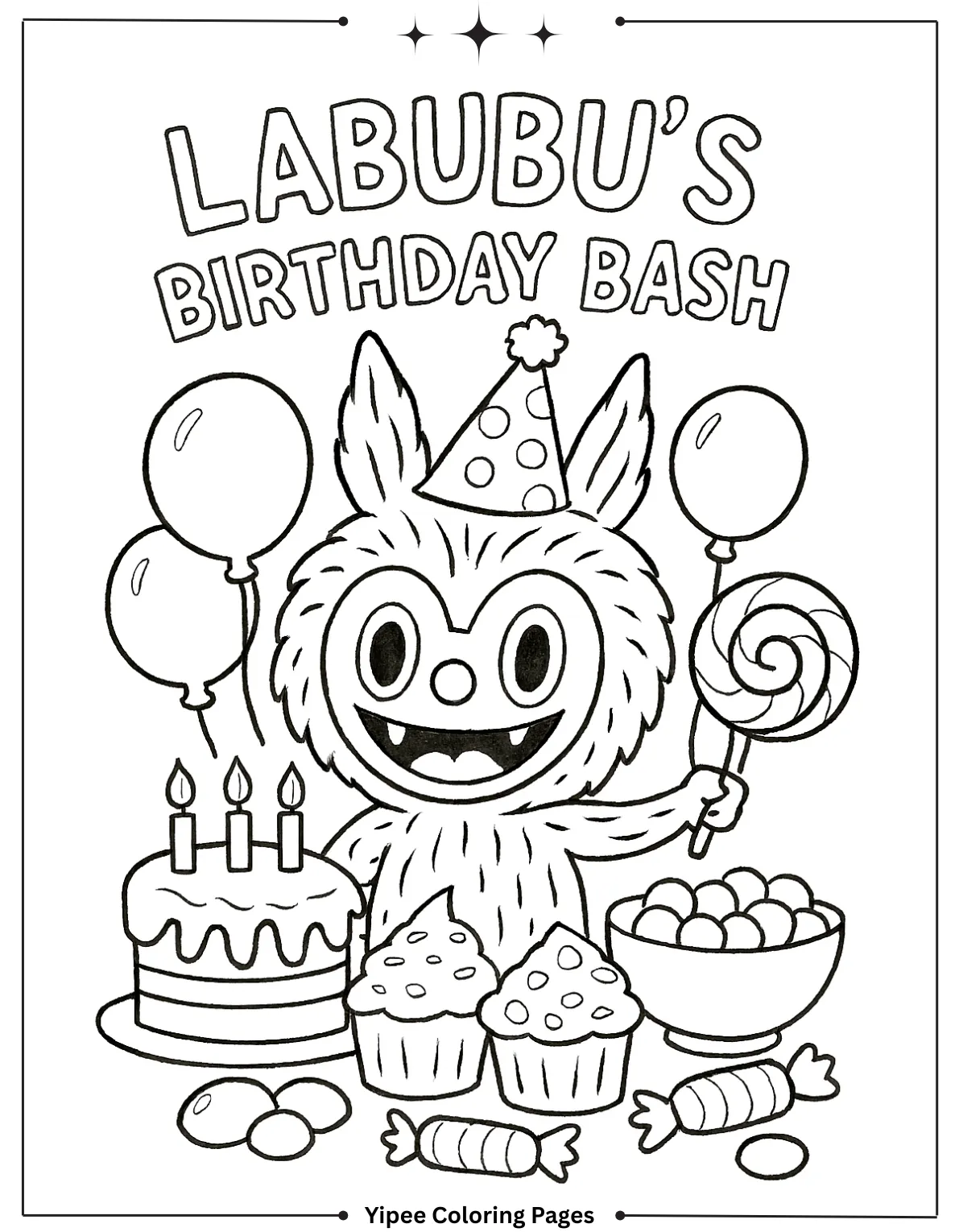 Get Ready for Monster Fun with a Labubu Coloring Pages! Labubu’s Birthday Bash