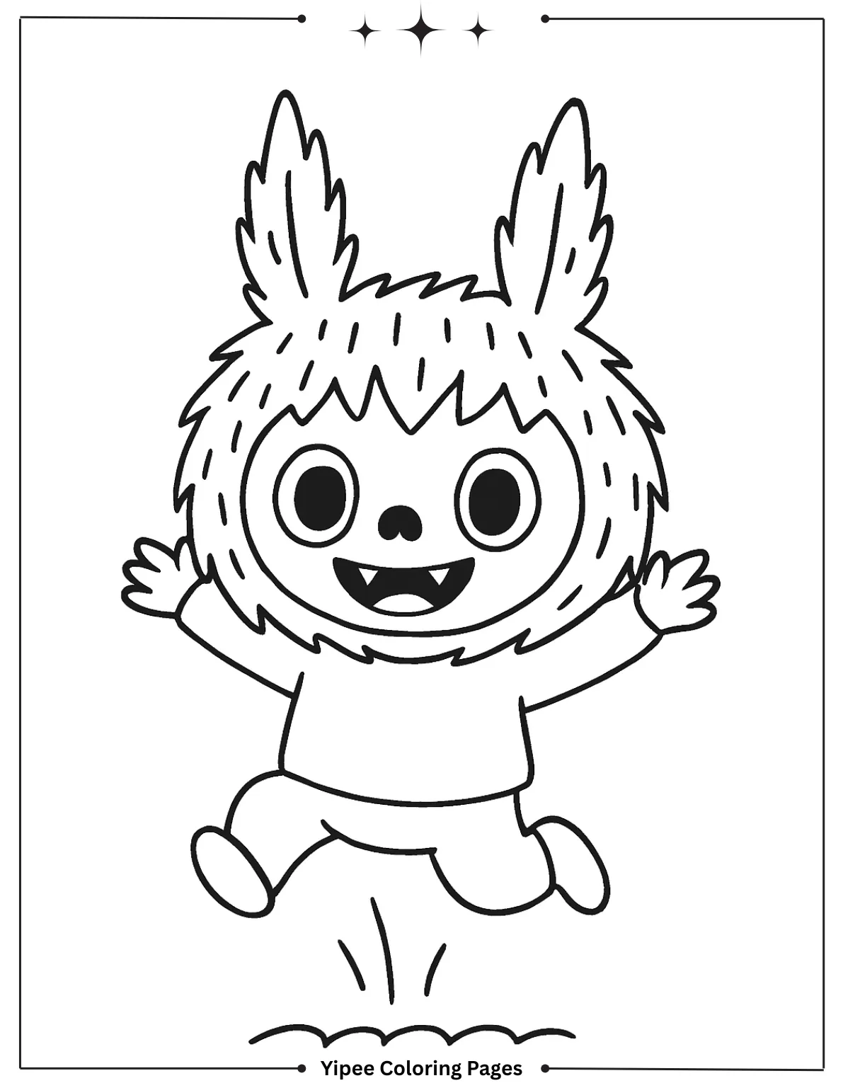 Get Ready for Monster Fun with a Labubu Coloring Pages! Labubu’s Happy Jumper