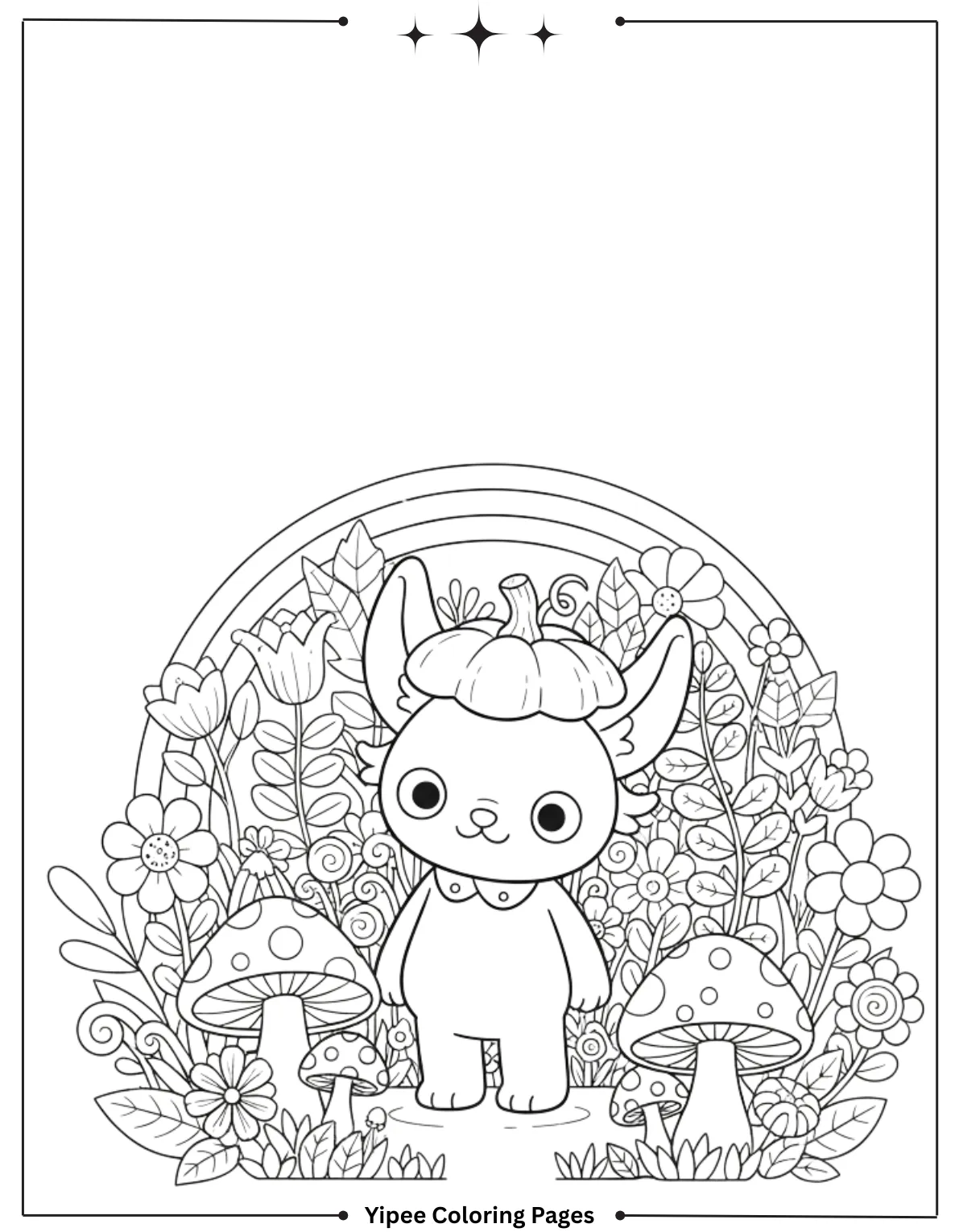 Get Ready for Monster Fun with a Labubu Coloring Pages! Labubu’s Rainbow Garden