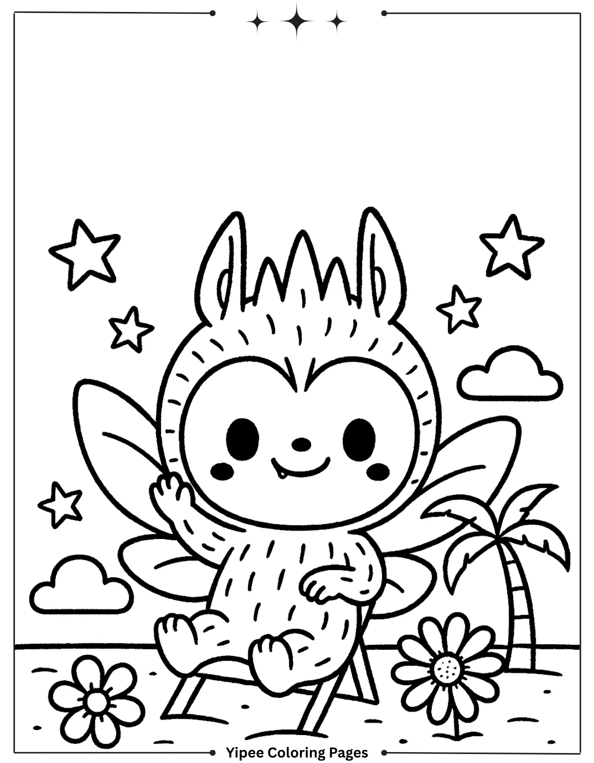Get Ready for Monster Fun with a Labubu Coloring Pages! SpongeBob Labubu Coloring Page