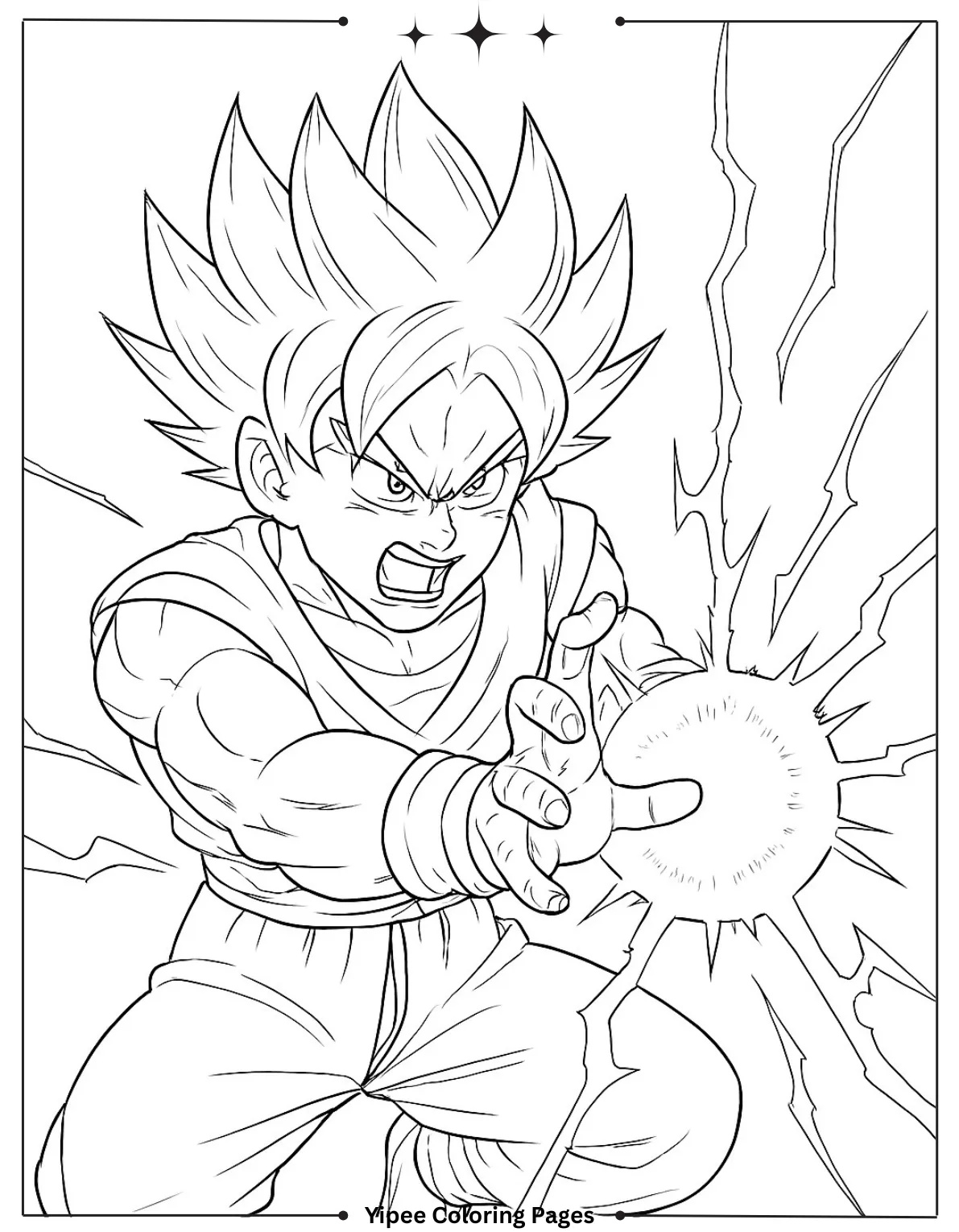 dragon ball z goku coloring pages