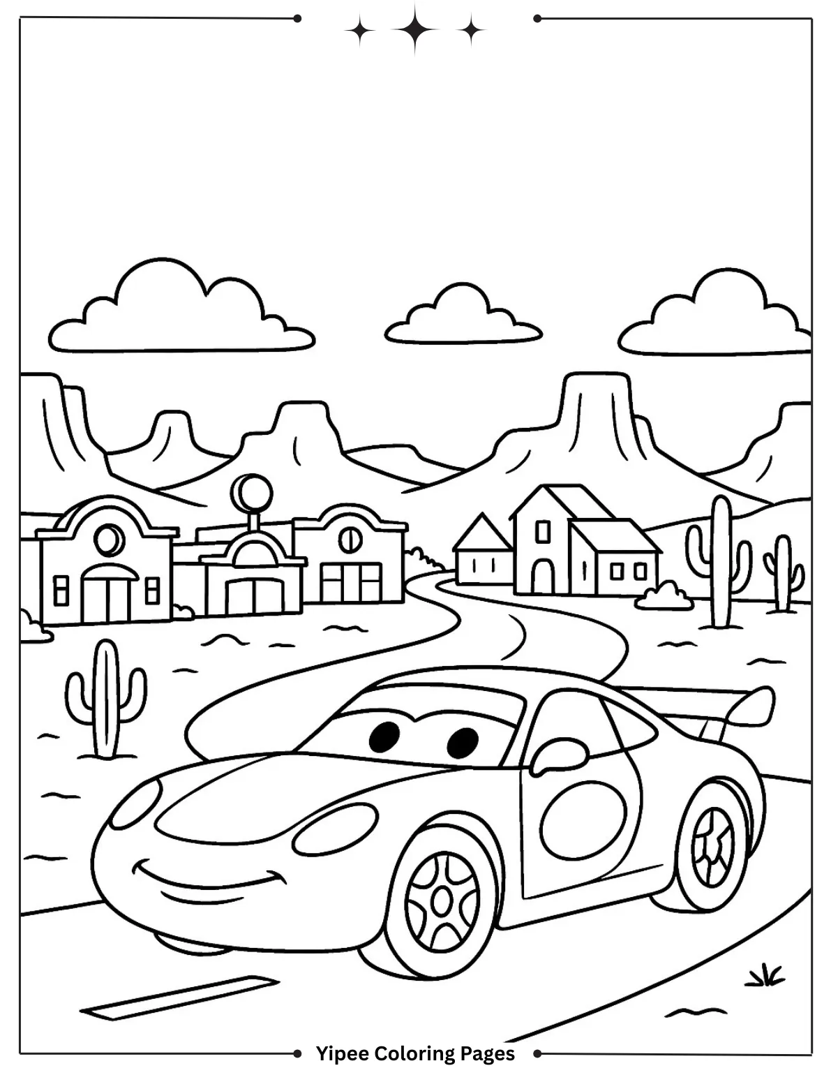 trail coloring page Forest Trail McQueen