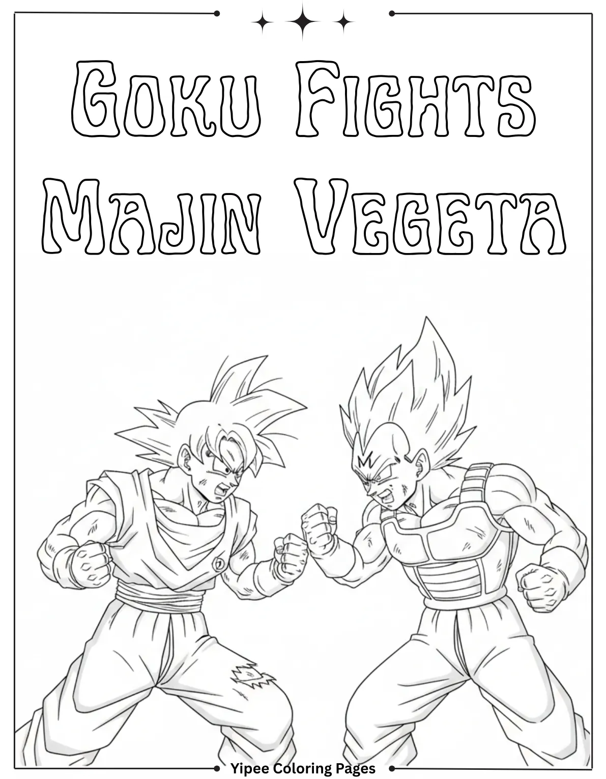 vegeta goku coloring pages