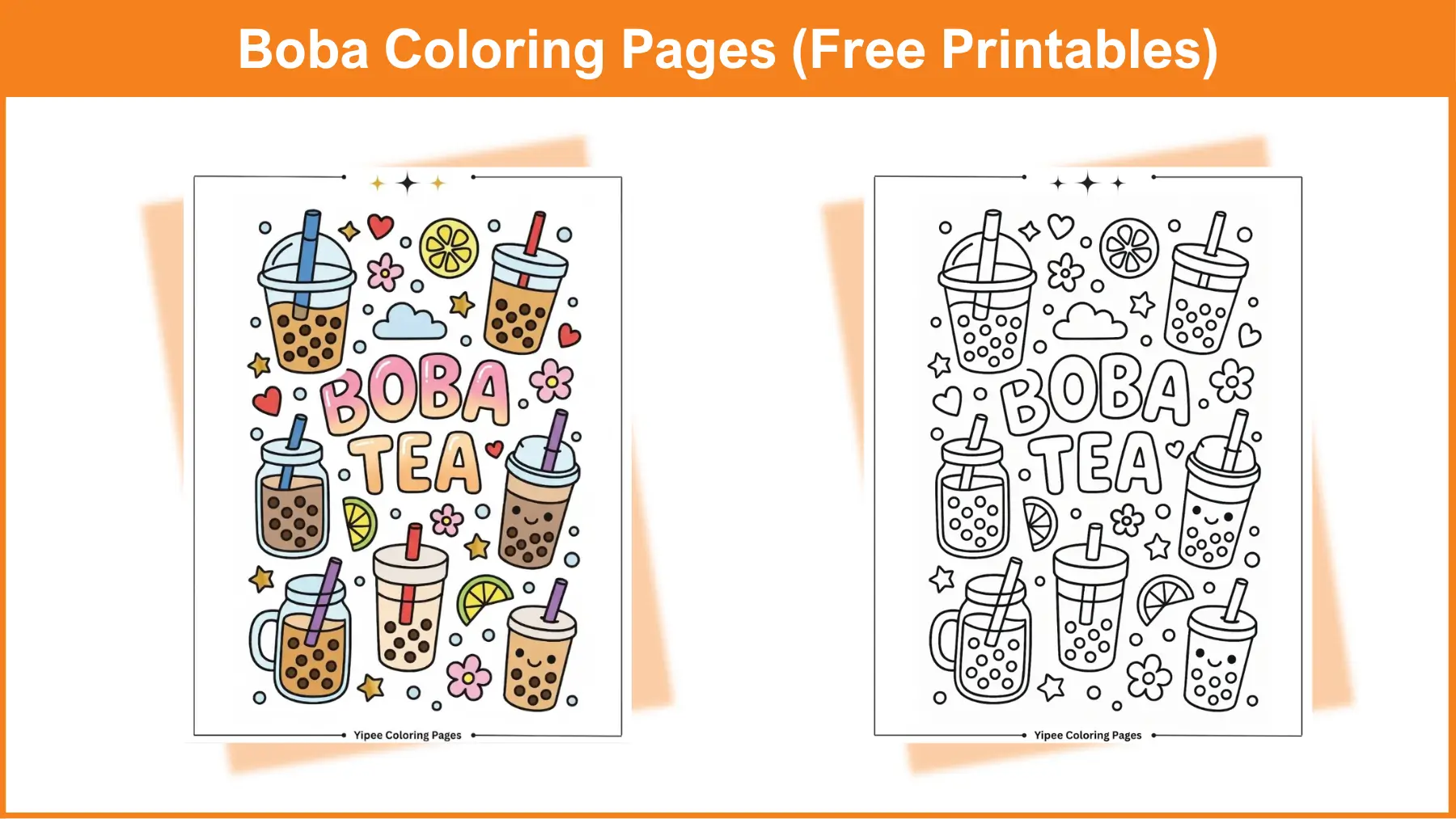 Adorable Boba Coloring Pages Full of Sweet Fun Boba Coloring Pages