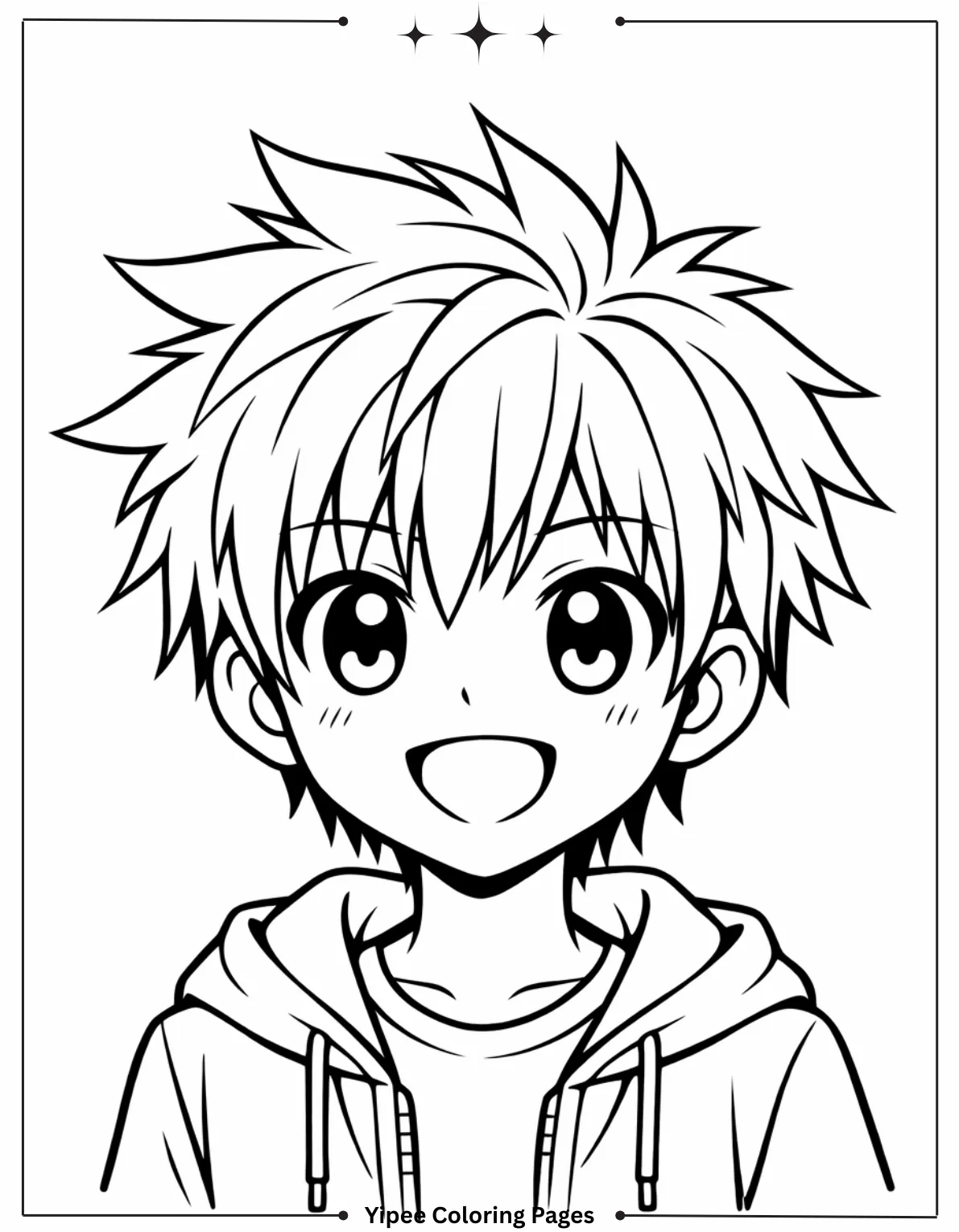 Anime boy with spikey hair