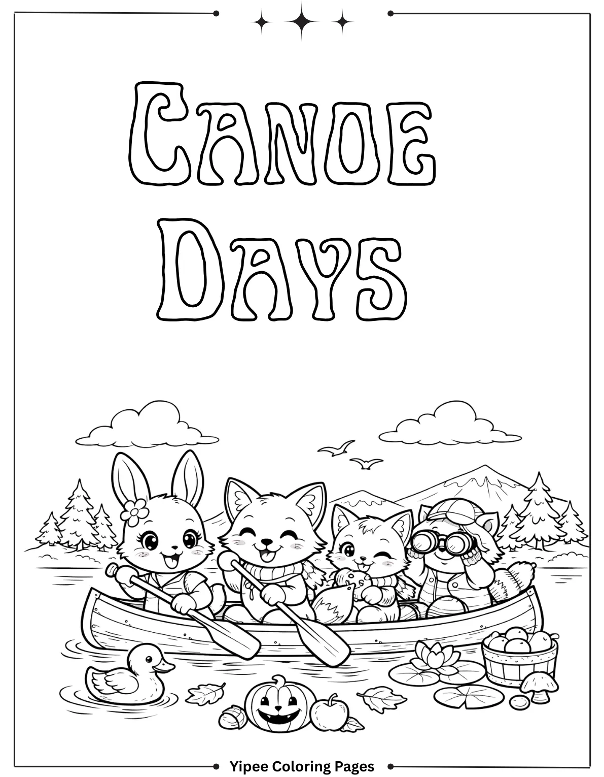 Canoe Days coloring page