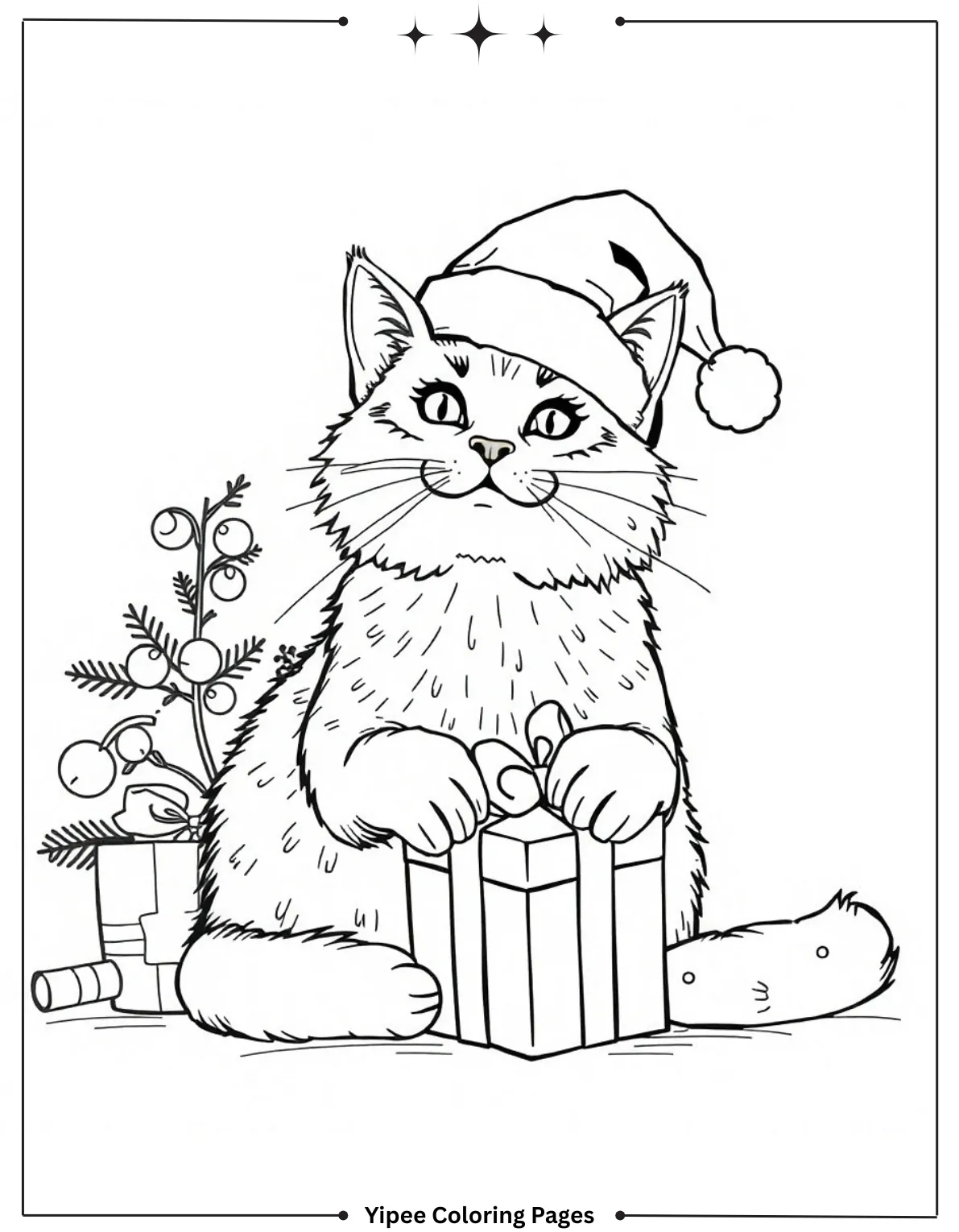 Christmas CatNap With Gift