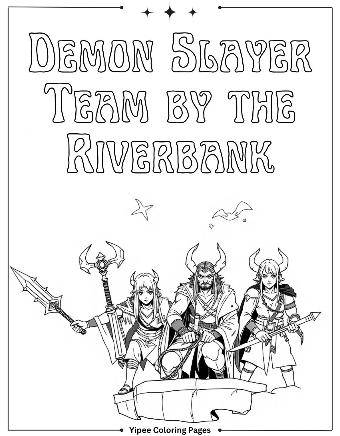 Demon Slayer Team by the Riverbank