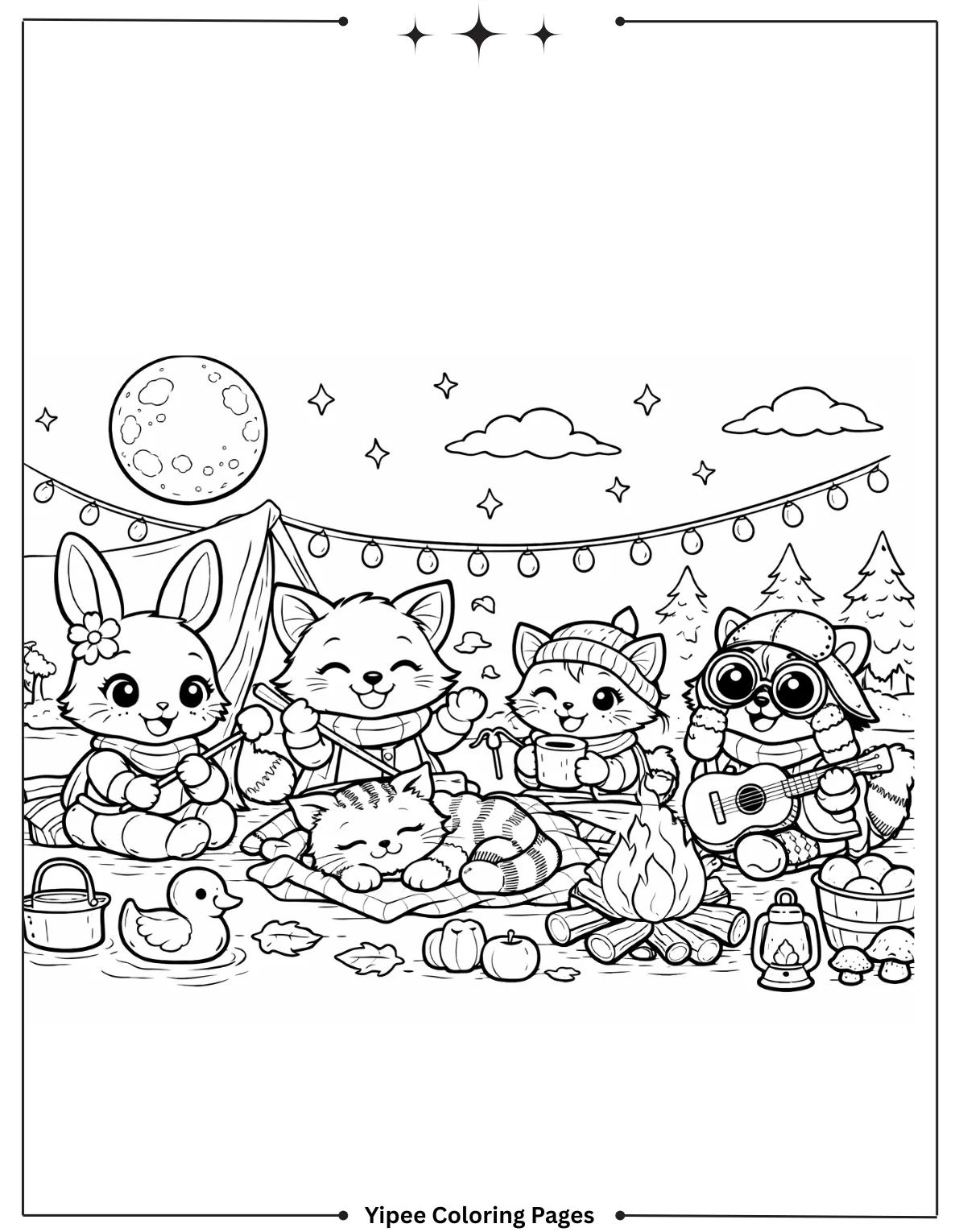 Dreamy Nights Coloring Page