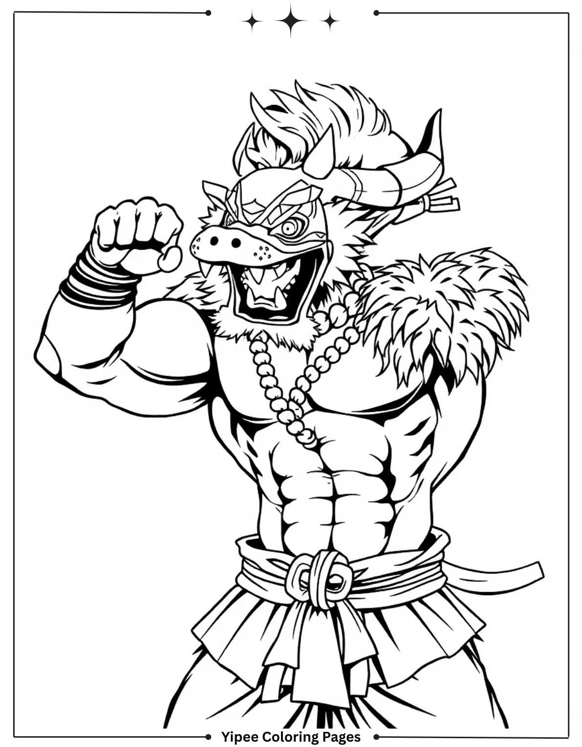 Inosuke Flexing with His Boar Mask