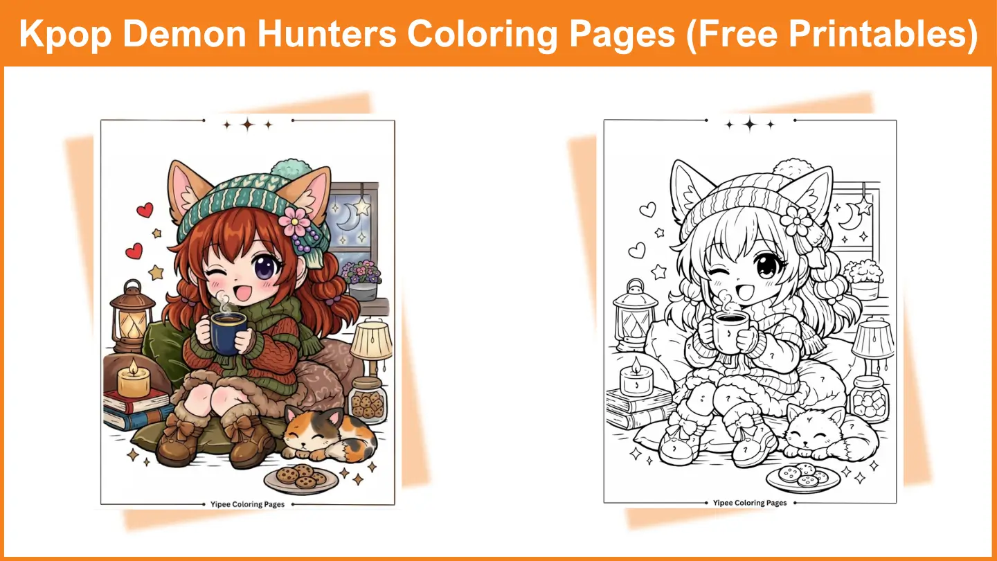 Yipee Coloring Pages – Free, Fun & Easy Printables for All Kpop Demon Hunters Coloring Pages