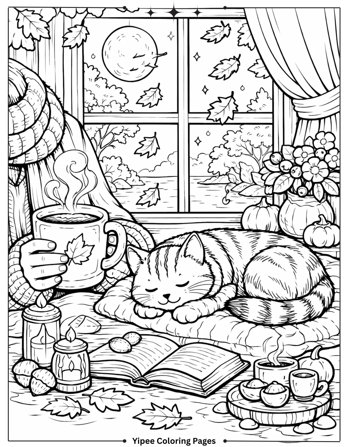 Living Room Scene coloring page