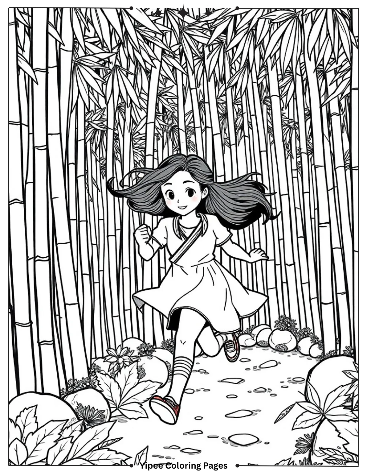Nezuko Running Through the Bamboo Forest