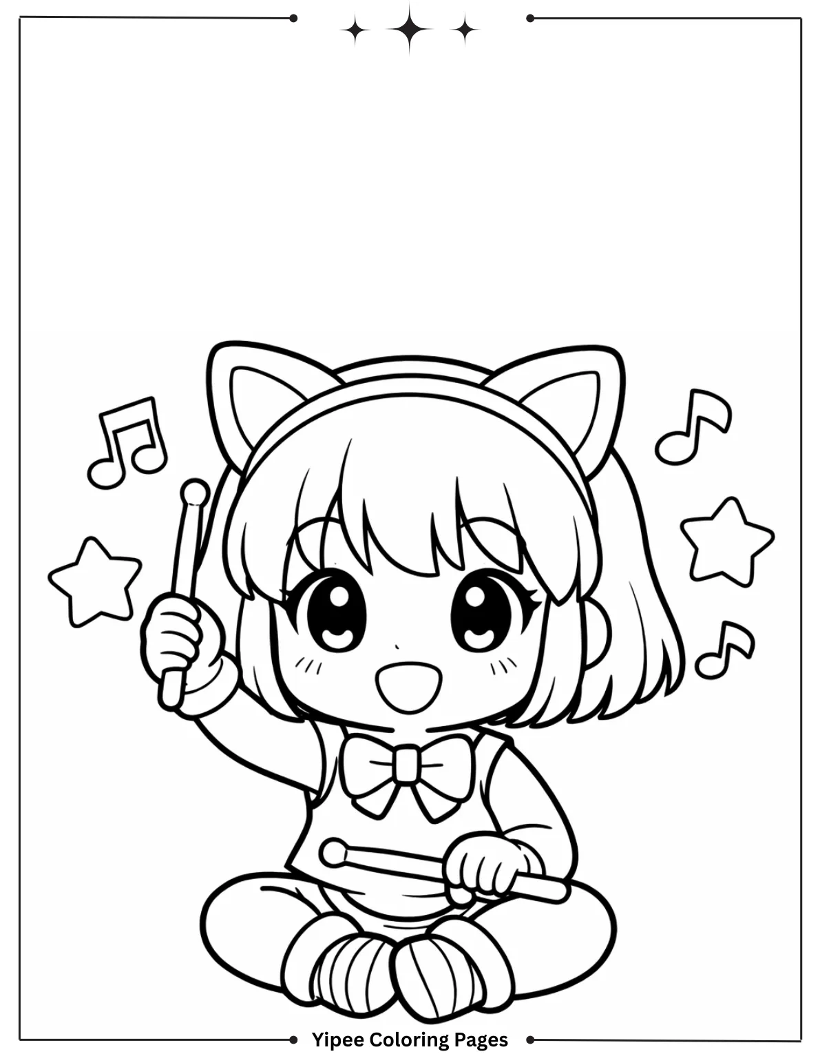 Simple Rumi Coloring Page