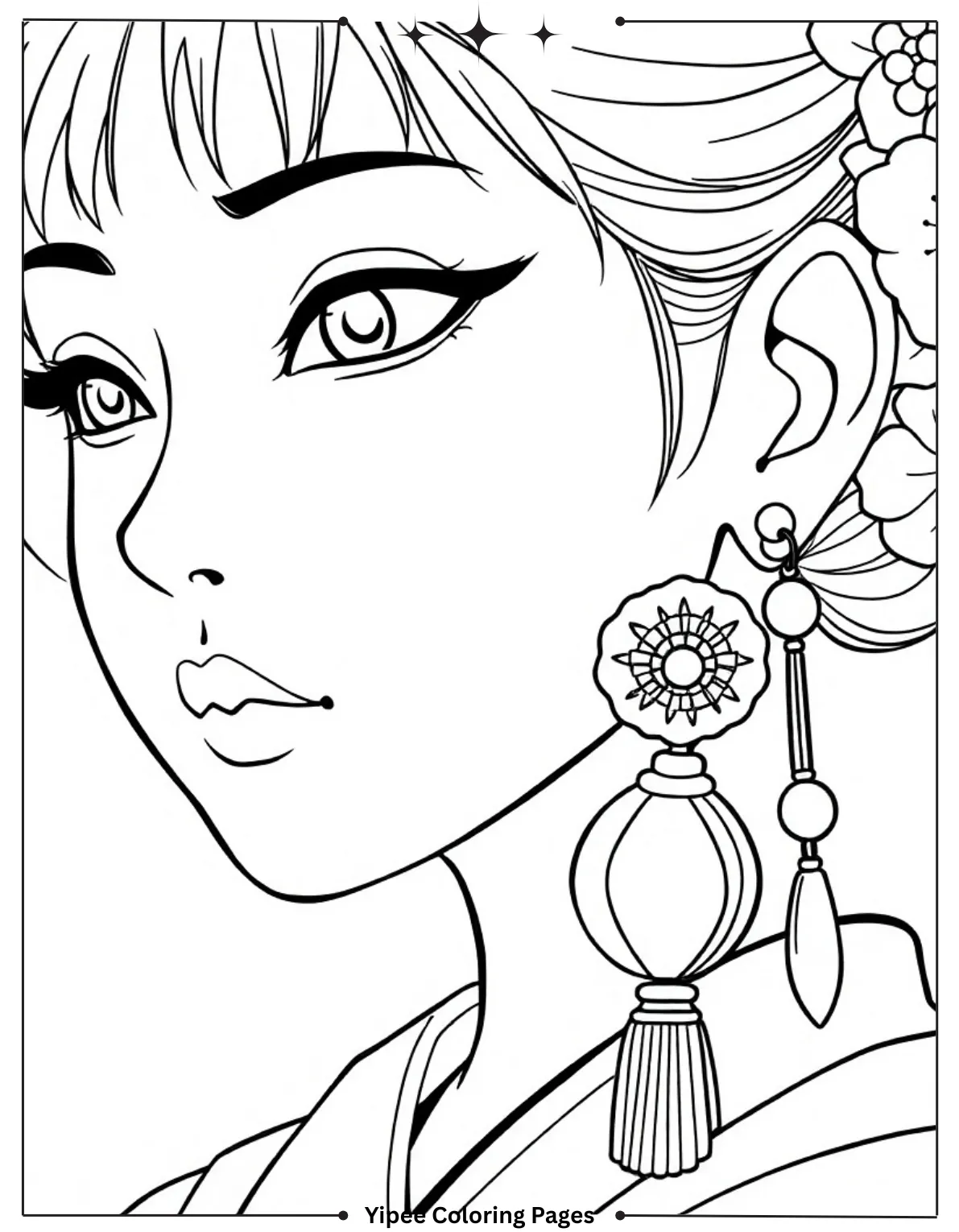 Tanjiro Close-Up with Hanafuda Earrings