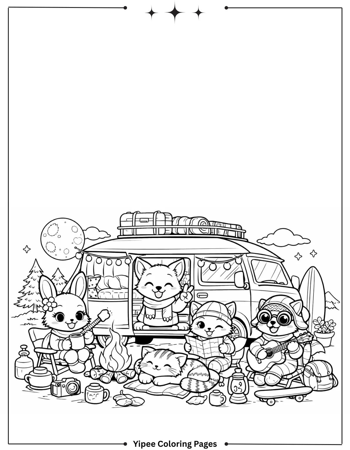 Van Life Vibes Coloring Page