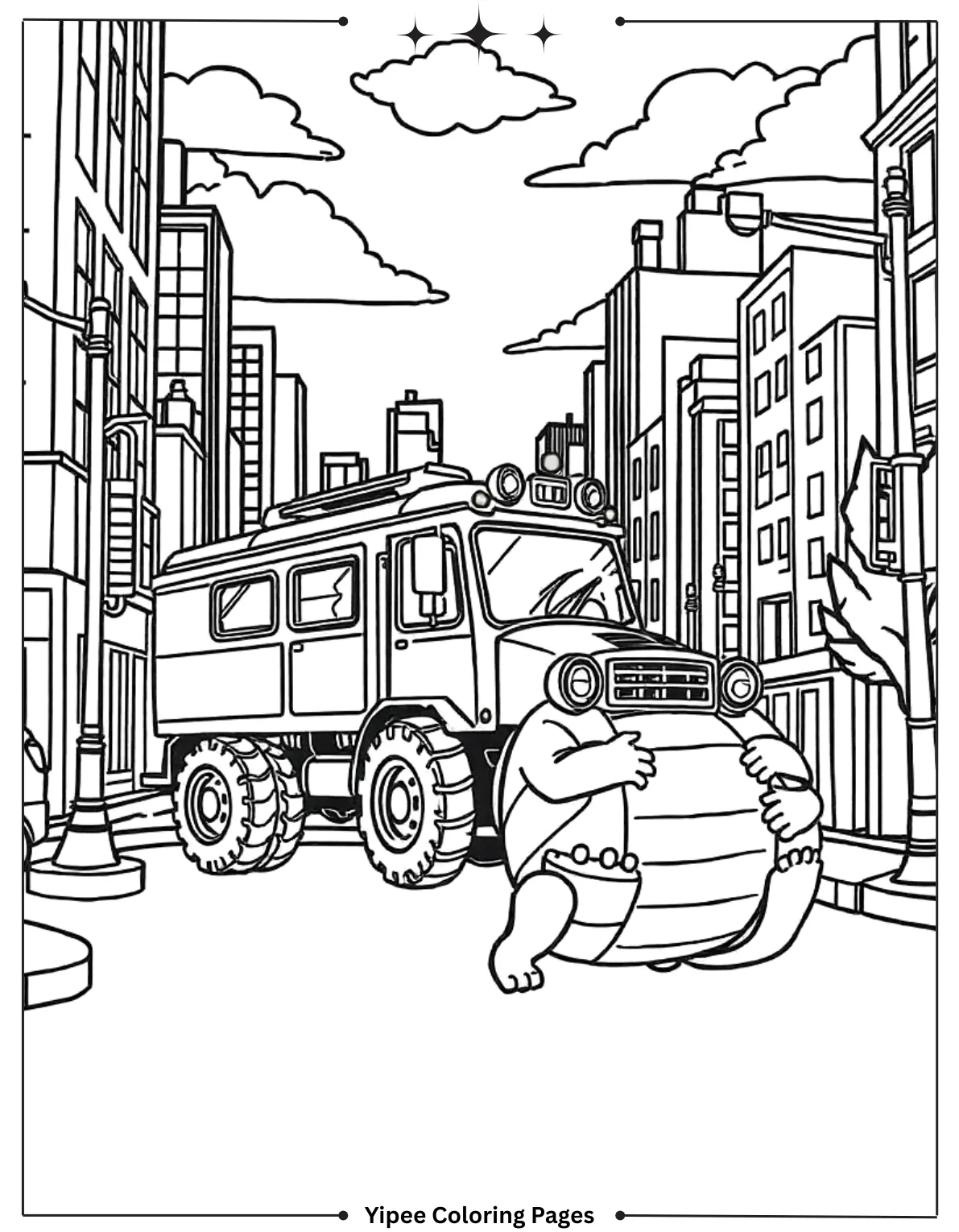 Godzilla Coloring Pages By Yipee Coloring Pages! City Stomper