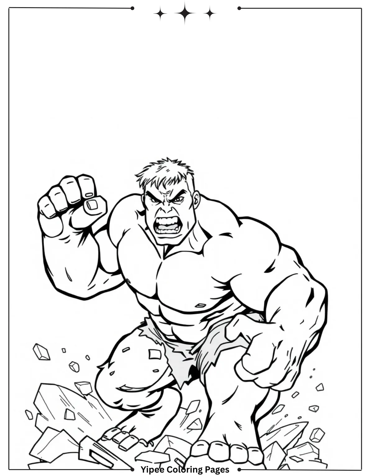 Big Hulk Smash Coloring In