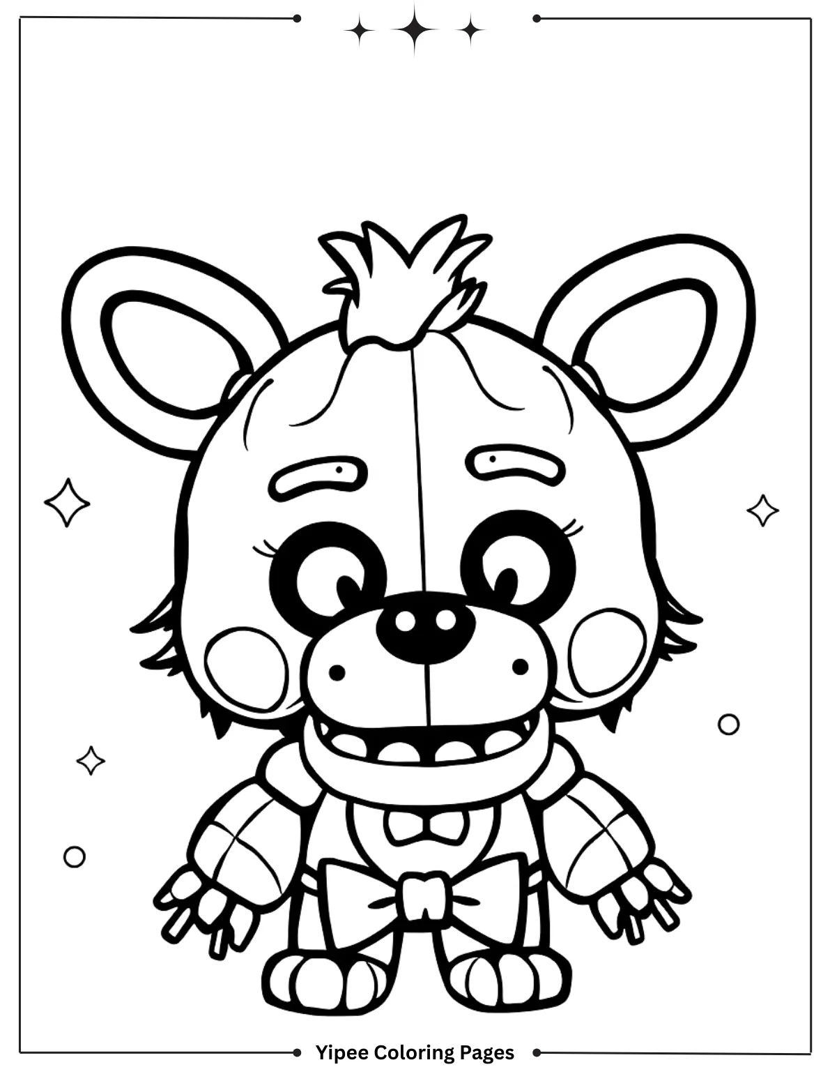 Amazing FNAF Coloring Pages for Creepy Fun Chibi Five Nights At Freddy’s Animatronics