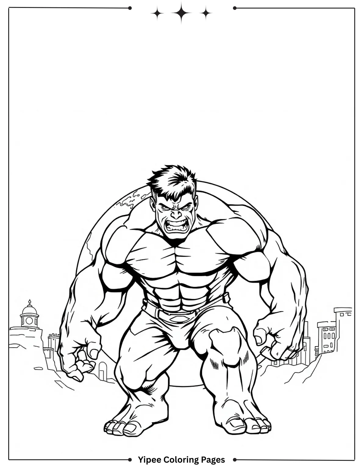 Detailed Hulk With World In Background