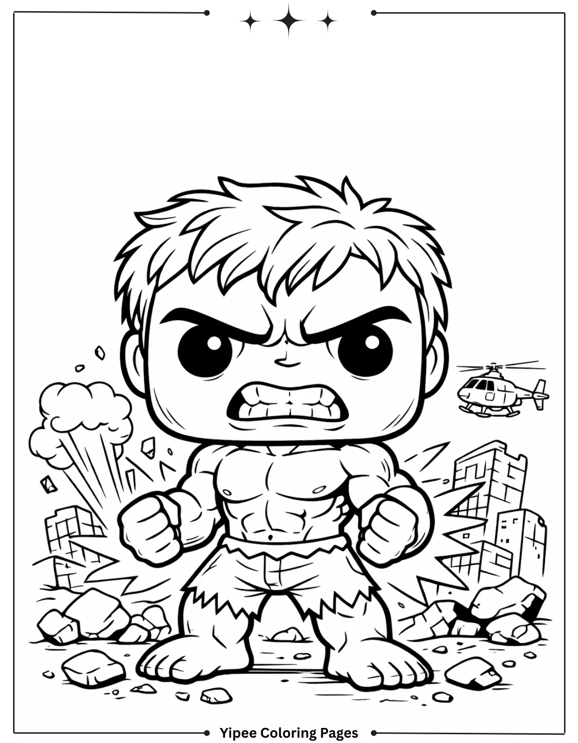 Funko Pop Hulk Coloring Page