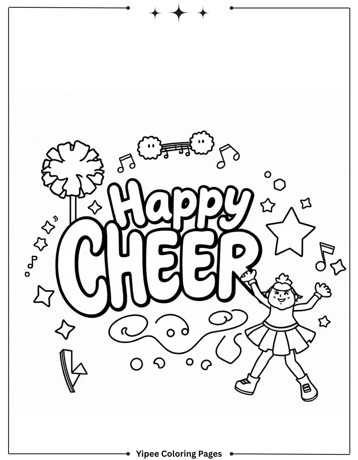 Happy Cheer Coloring Page