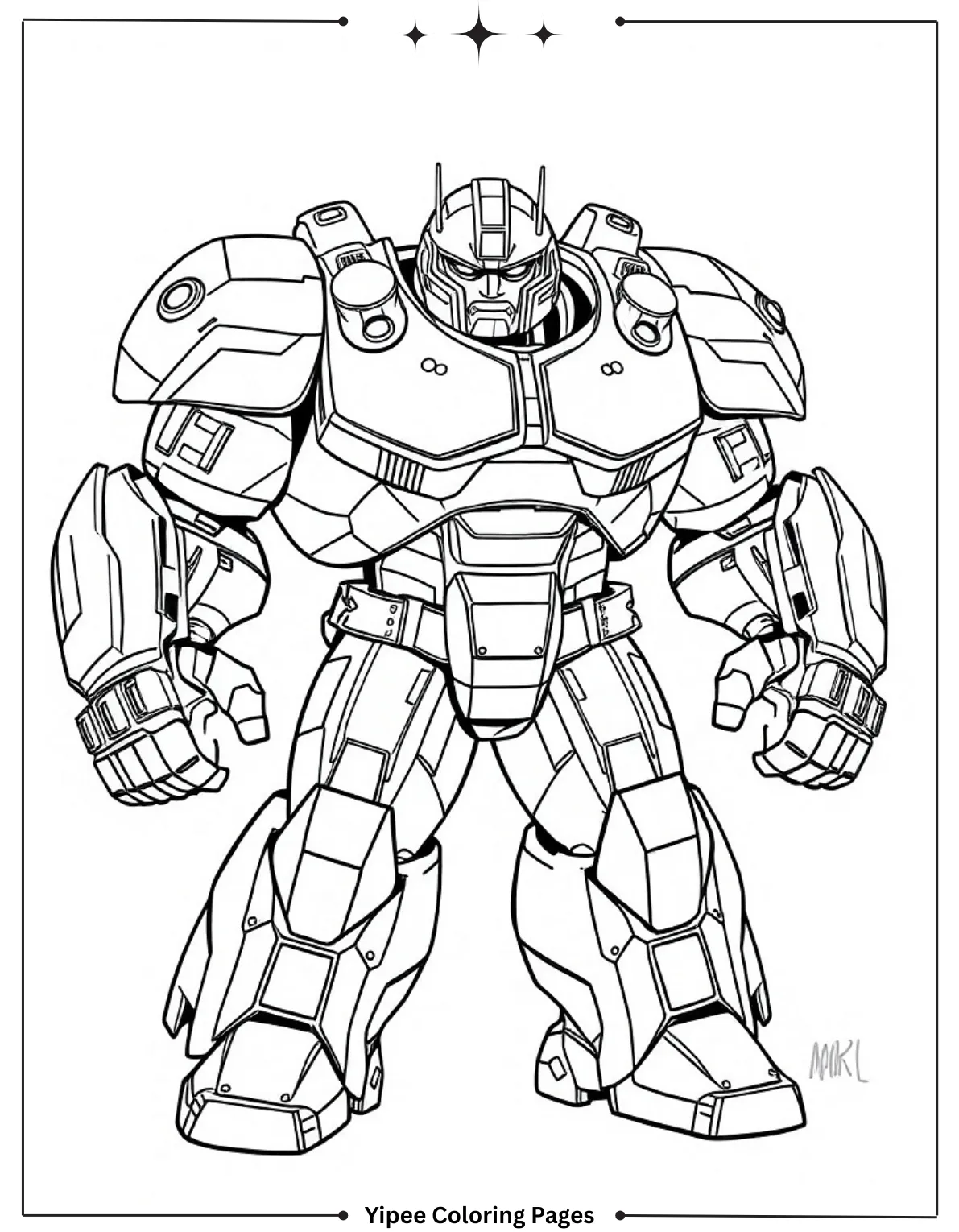 Hulkbuster Coloring Page For Kids
