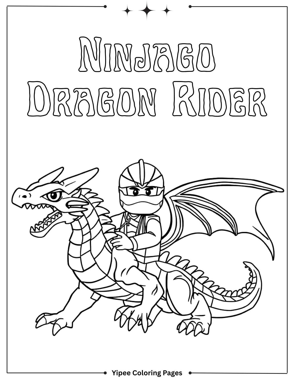 Ninjago Coloring Pages – Free Printable Ninja Adventures Ninjago Dragon Rider