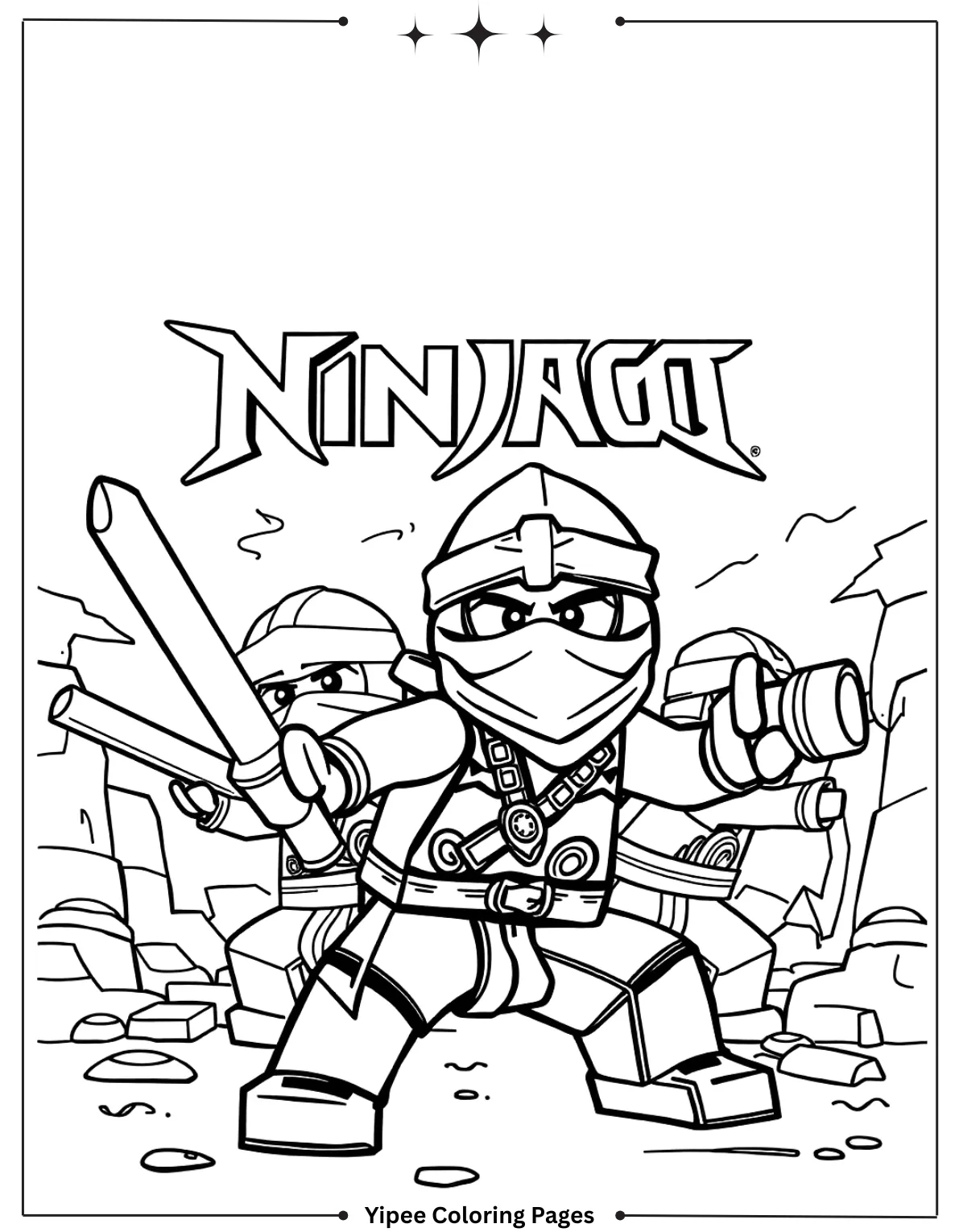 Ninjago Coloring Pages – Free Printable Ninja Adventures Ninjago Duo Pose