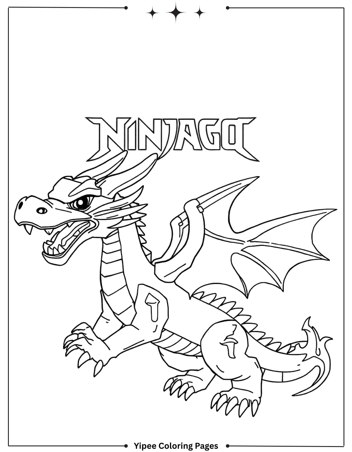 Ninjago Coloring Pages – Free Printable Ninja Adventures Ninjago Fire Dragon