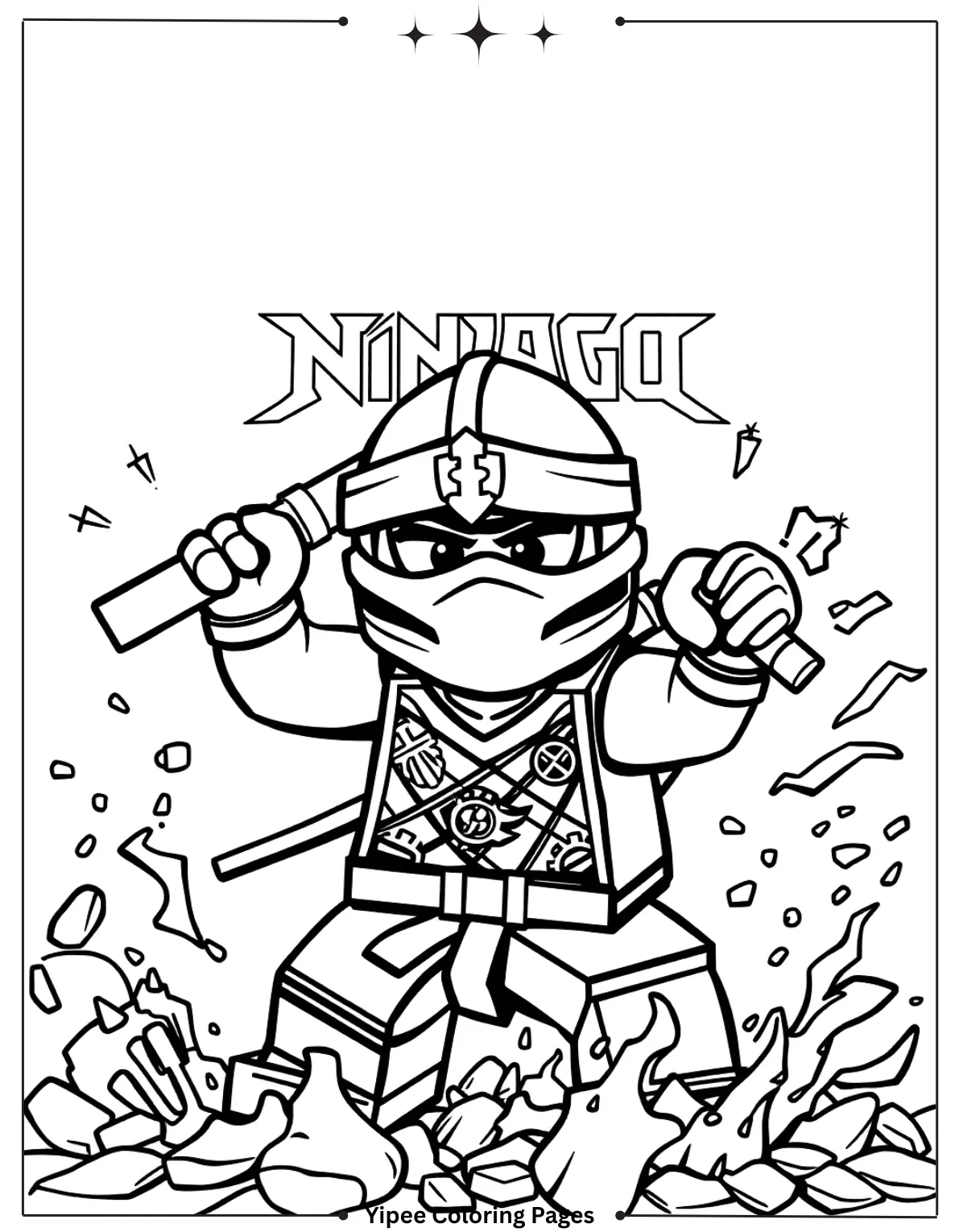 Ninjago Coloring Pages – Free Printable Ninja Adventures Ninjago Garmadon Threat
