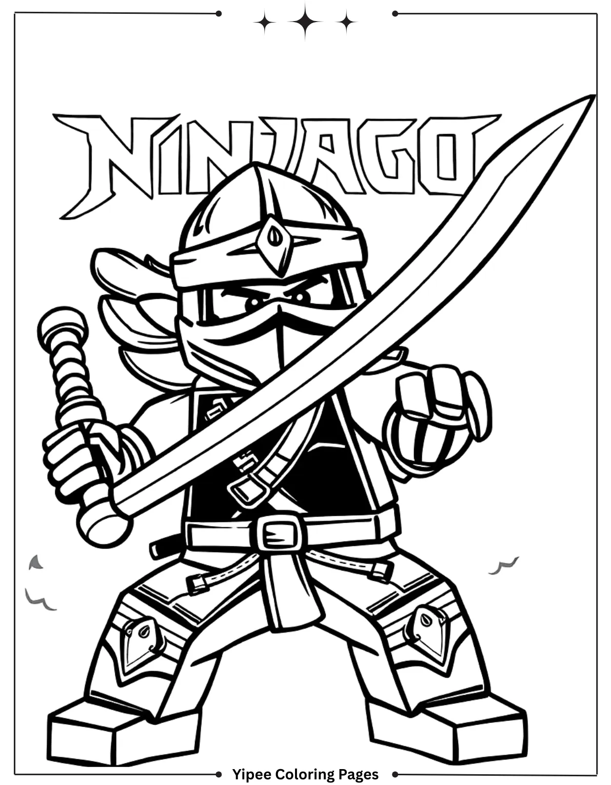 Ninjago Coloring Pages – Free Printable Ninja Adventures Ninjago Jay Flip (2)
