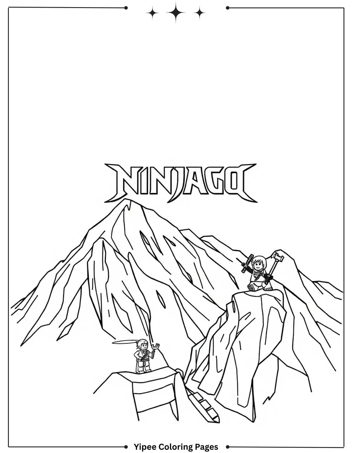 Ninjago Coloring Pages – Free Printable Ninja Adventures Ninjago Mountain Descent