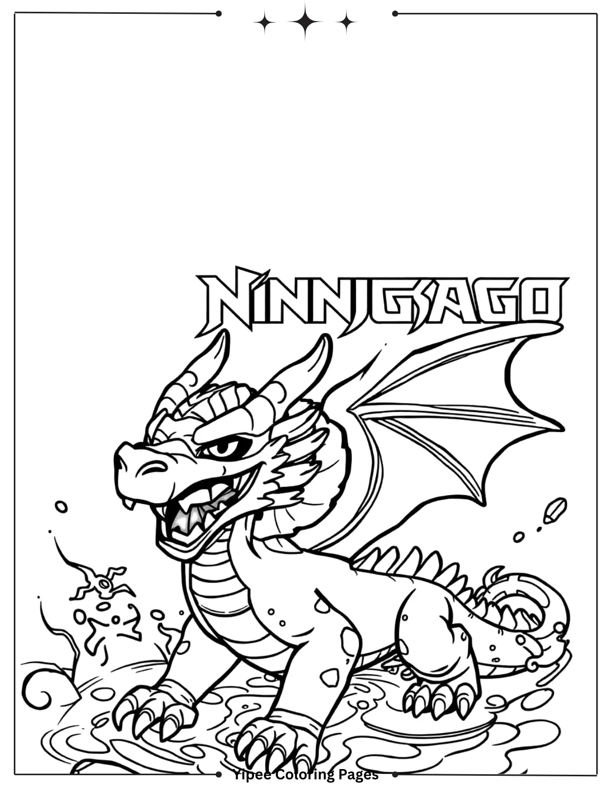 Ninjago Coloring Pages – Free Printable Ninja Adventures Ninjago Nya Dragon