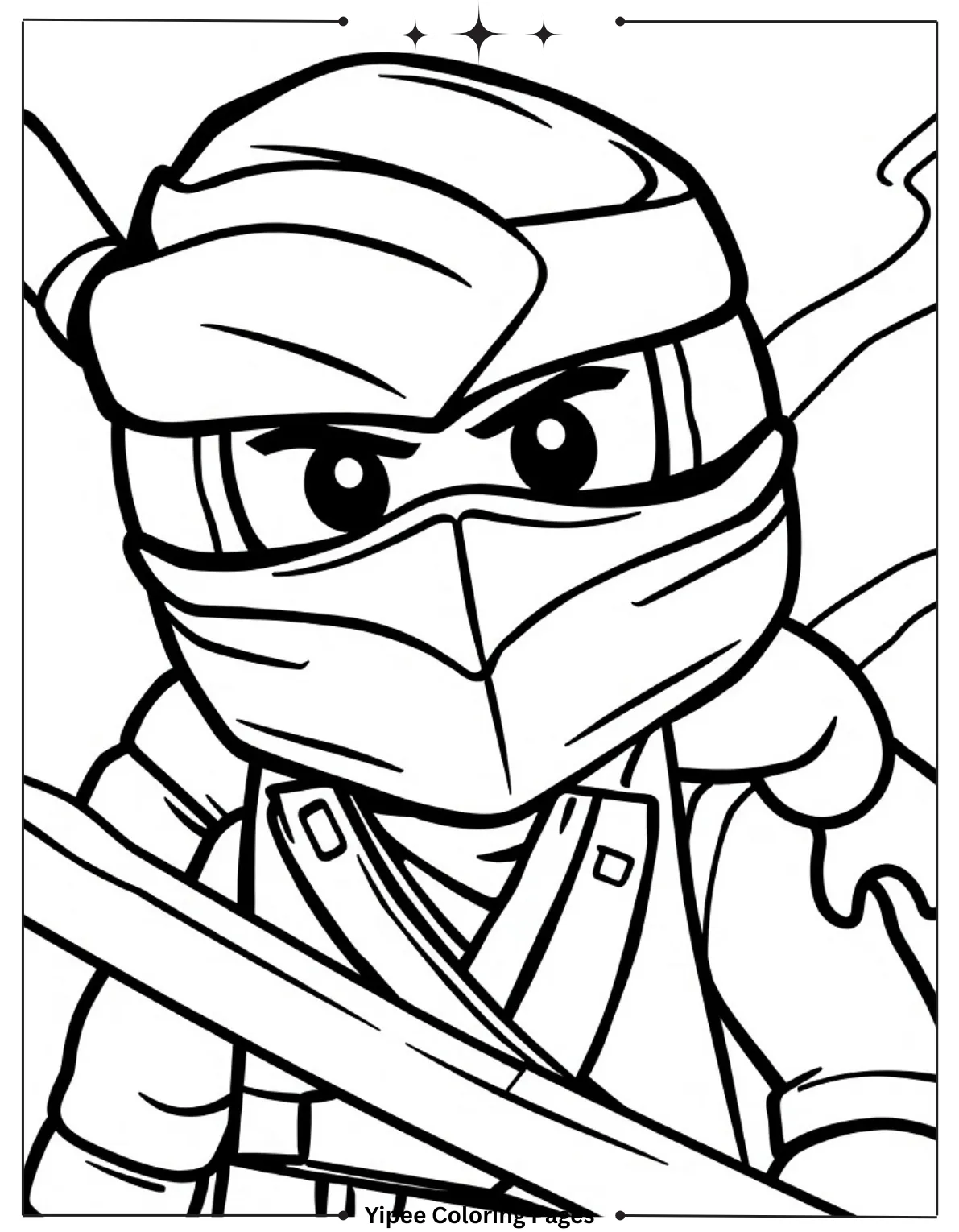 Ninjago Coloring Pages – Free Printable Ninja Adventures Ninjago Nya Trident (2)
