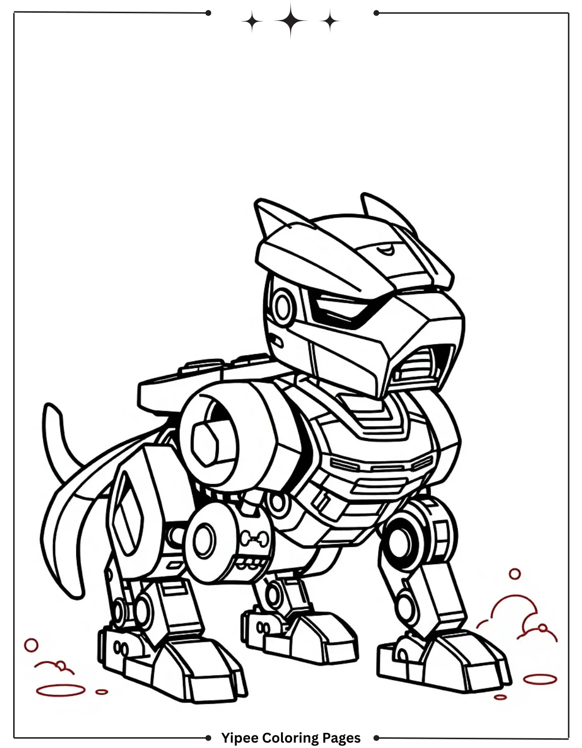 Ninjago Coloring Pages – Free Printable Ninja Adventures Ninjago Robot Dog