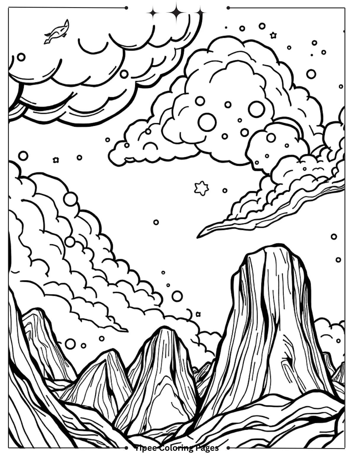 Sky Coloring page