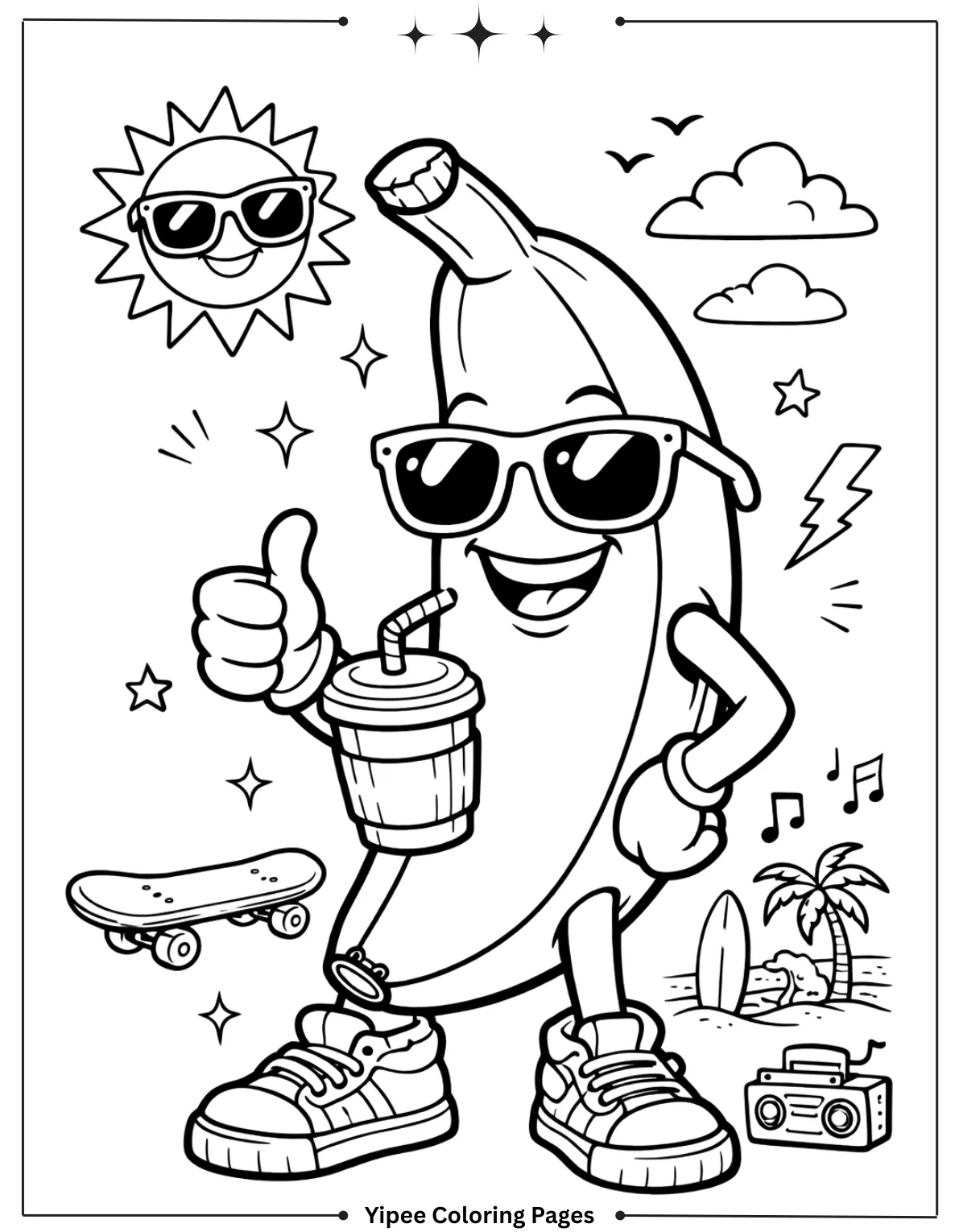 Free Fortnite Coloring Pages to Print and Color Cool Banana Character Coloring Page