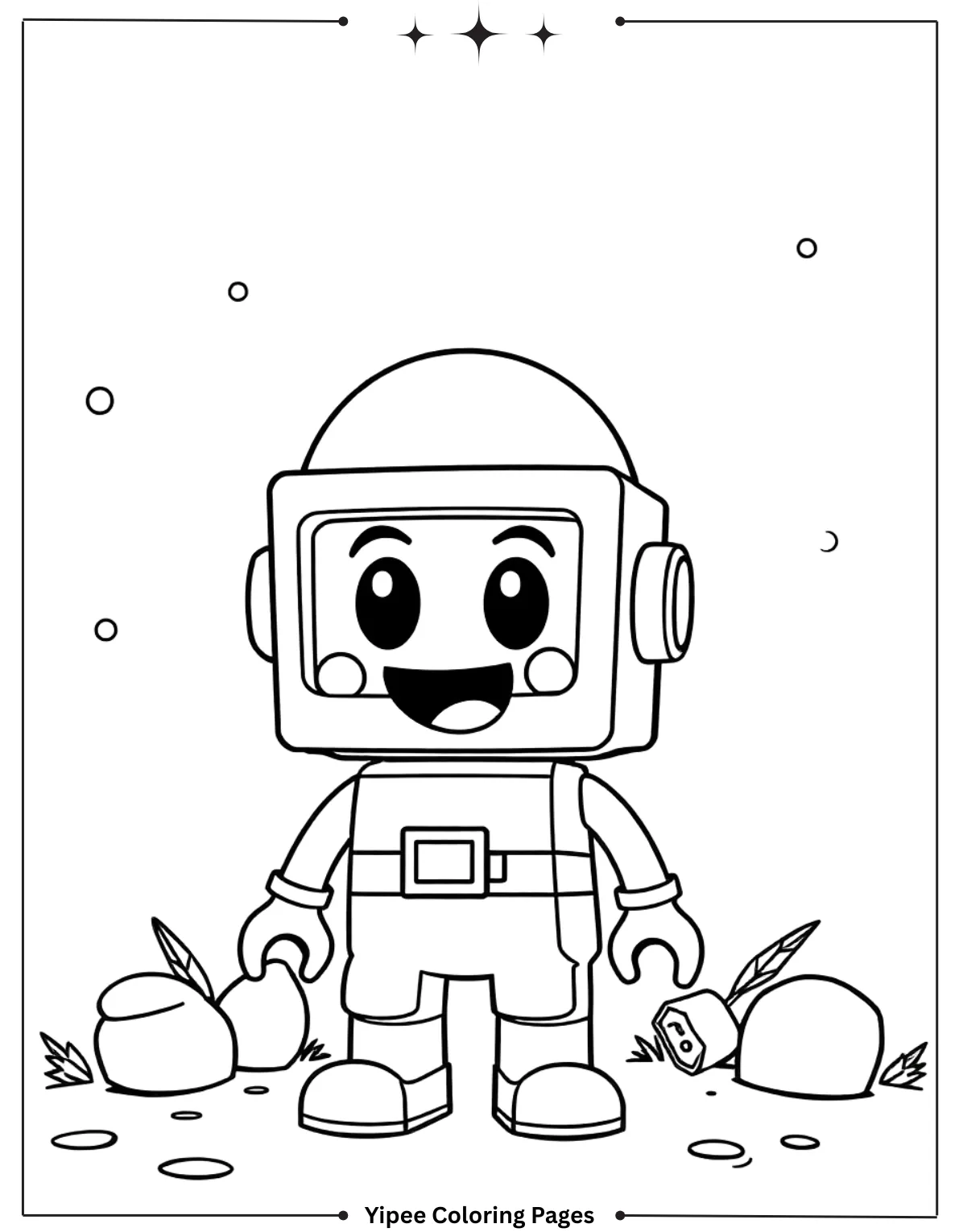 Free Fortnite Coloring Pages to Print and Color Friendly Blockhead Spotlight Coloring Page