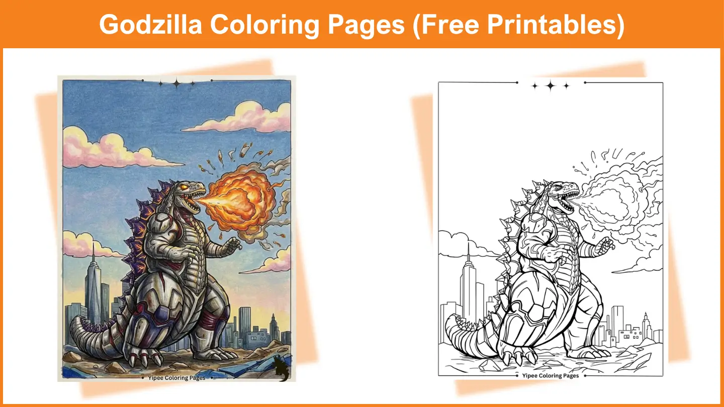 Godzilla Coloring Pages By Yipee Coloring Pages! Godzilla Coloring Pages