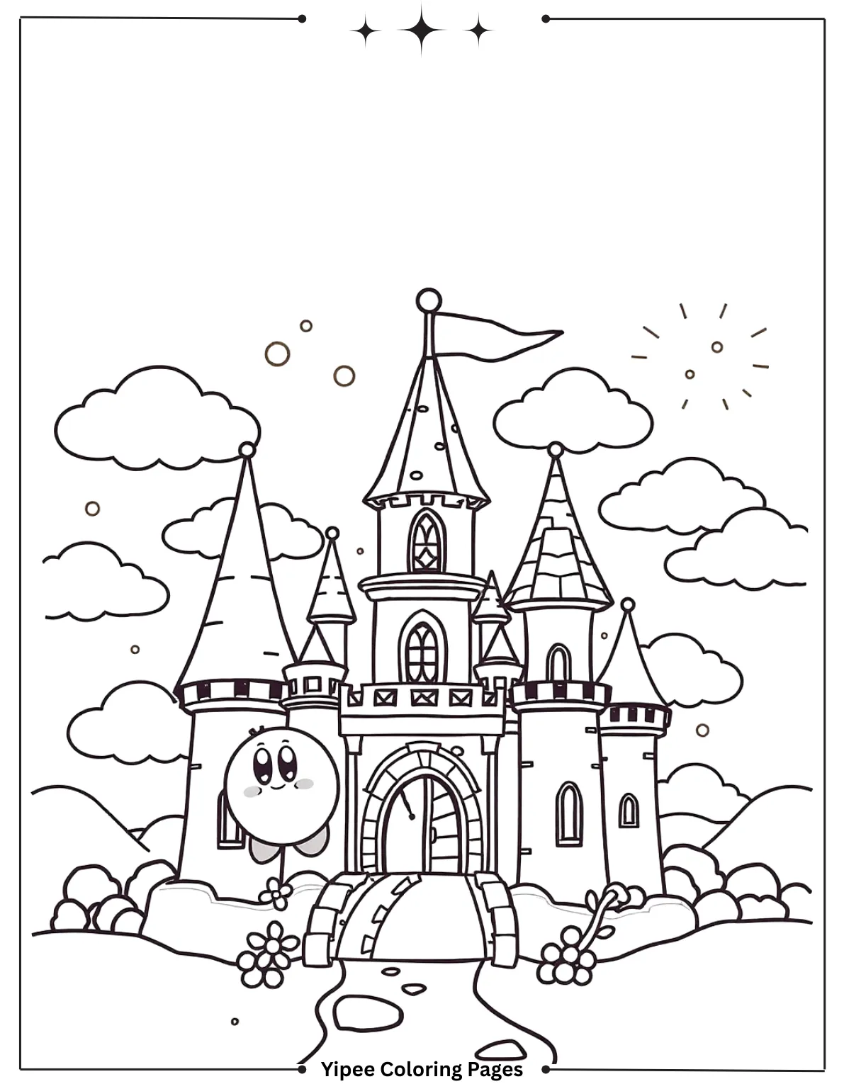 Kirby Coloring Pages Kids Will Love to Color! Kirby Dream Castle
