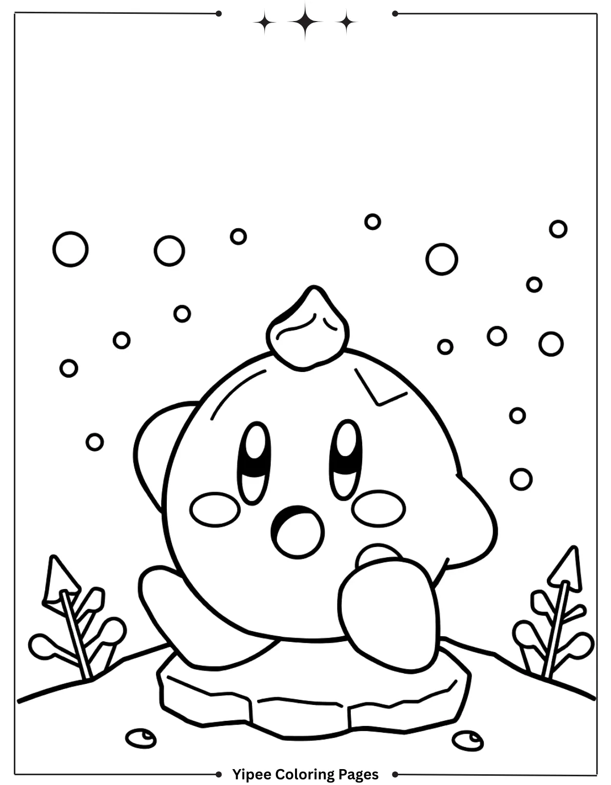 Kirby Coloring Pages Kids Will Love to Color! Simple Kirby Coloring Page