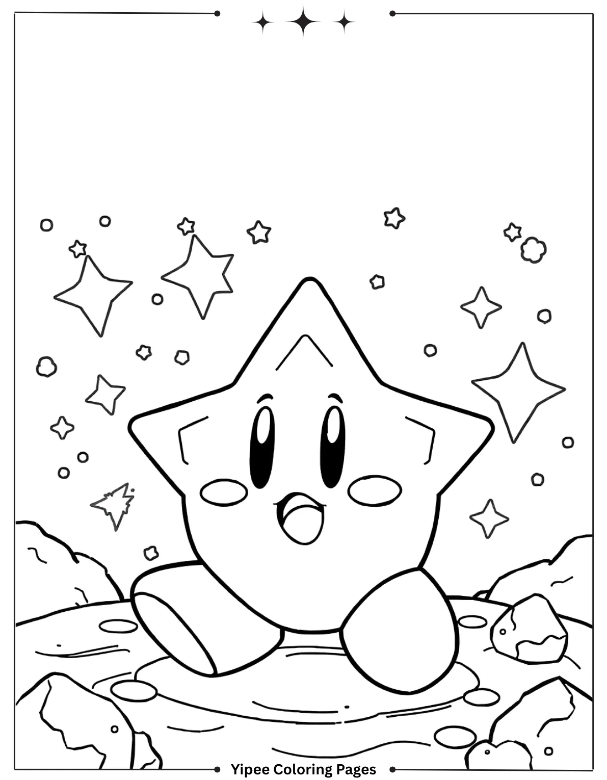 Kirby Coloring Pages Kids Will Love to Color! Star Rod Kirby