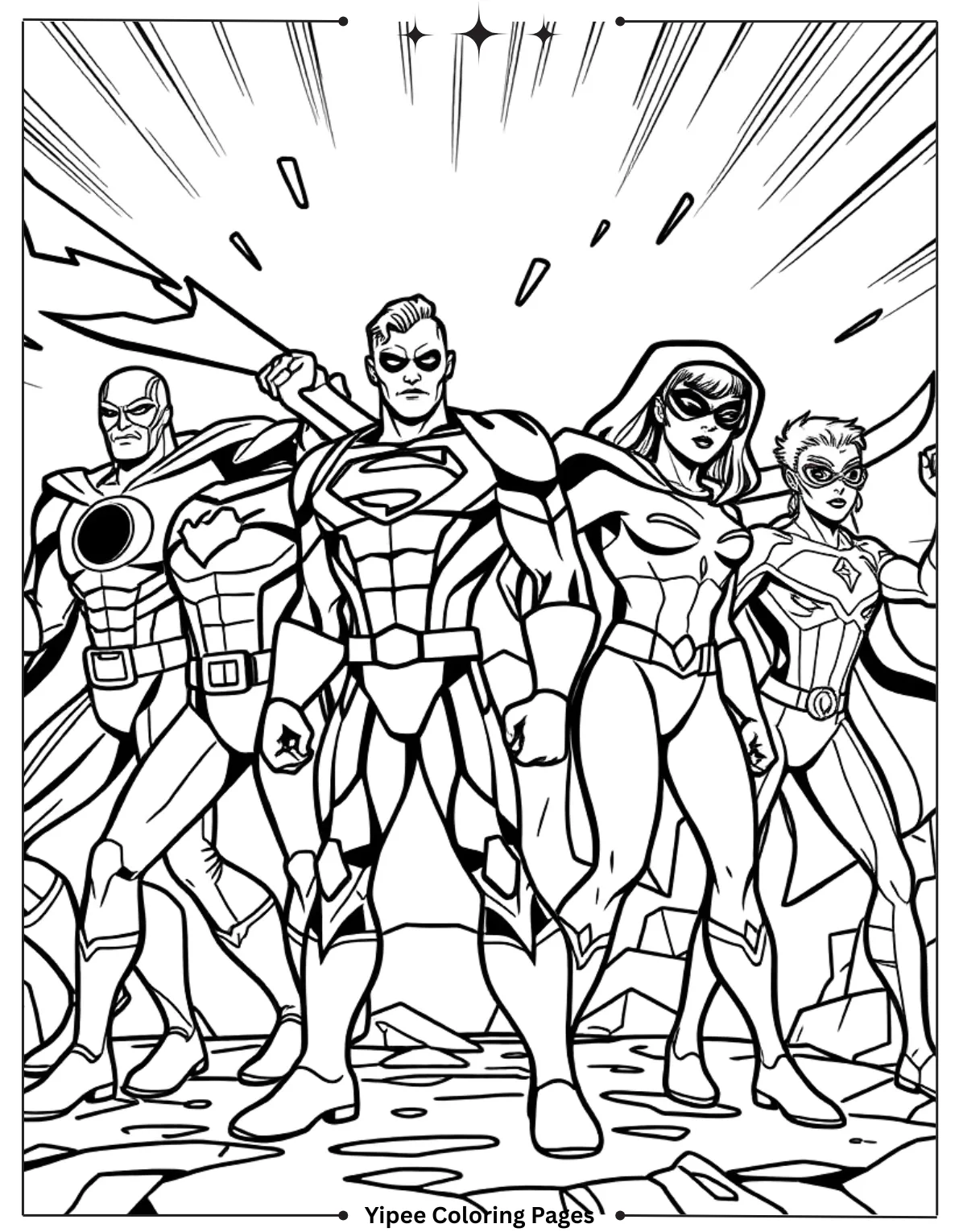 Free Fortnite Coloring Pages to Print and Color Superhero Team Adventure Coloring Page II