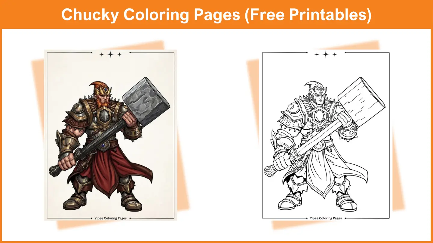Chucky Coloring Pages with Free Scary Printables Chucky Coloring Pages