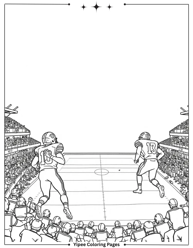 Amazing NFL Players Coloring Pages You Need to Print Coloring Page Of College Football Players With Spectators