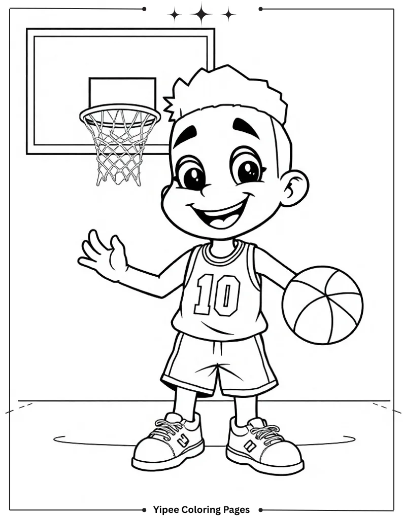 Ultimate Basketball Coloring Pages Every Fan Will Love Cute Basketball Player Coloring Page for Kids